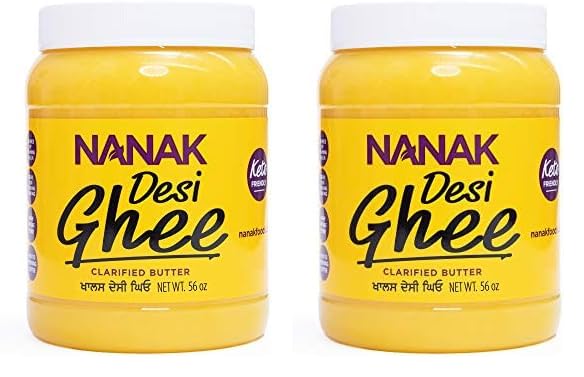 Nanak Pure Desi Ghee, Clarified Butter, 56-Ounce Jar (Pack of 2)