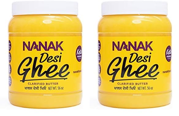 Nanak Pure Desi Ghee, Clarified Butter, 56-Ounce Jar (Pack of 2)