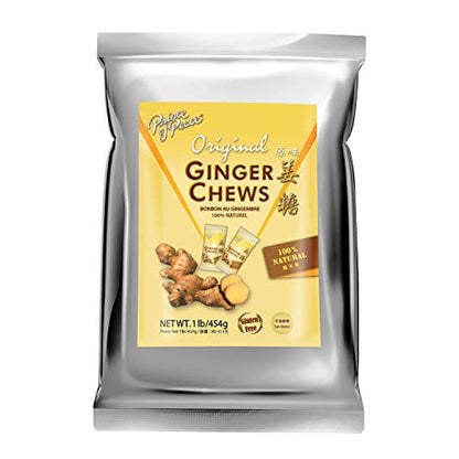 Prince of Peace Original Ginger Chews, 1 lb. Candied Ginger Candy Pack Ginger Chews Candy Natural Candy