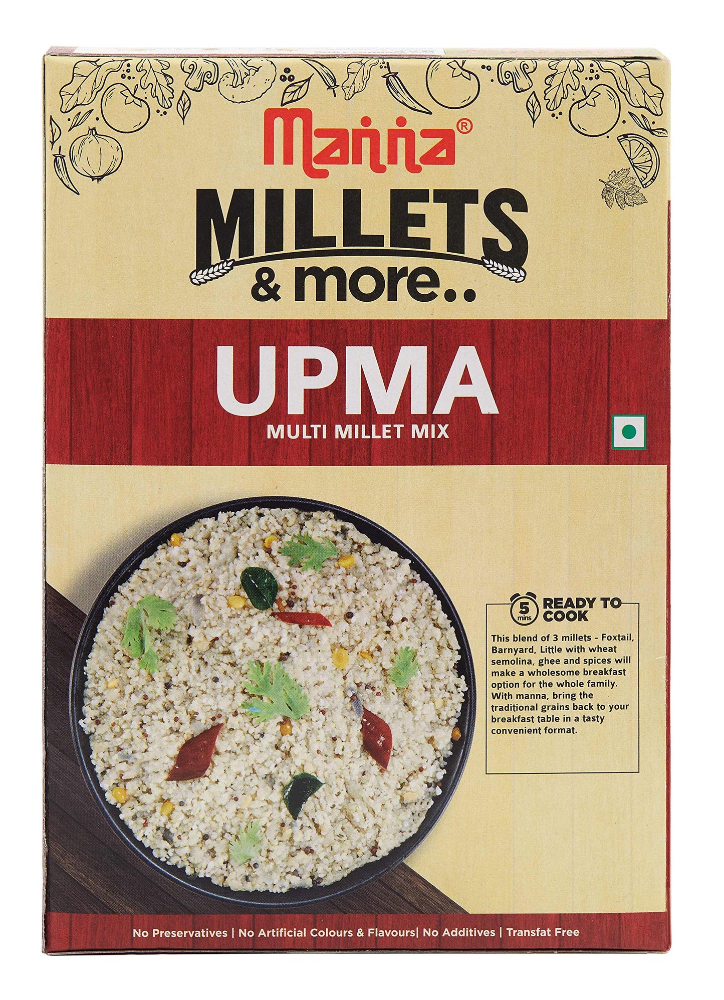 Manna Ready To Cook Millet Upma 6 oz