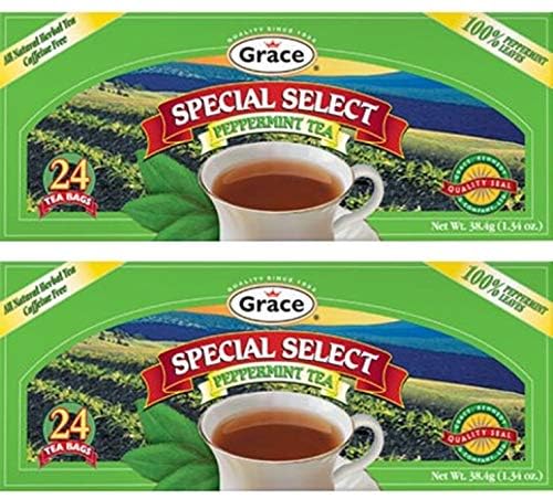 GRACE PEPPERMINT TEA 24 BAGS 2PK (48 BAGS)