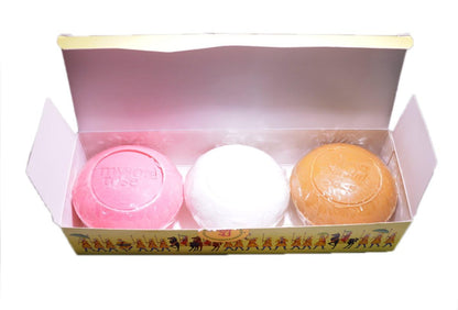 Natural Mysore Sandal, Jasmine and Rose Bath Soaps - Set of 3