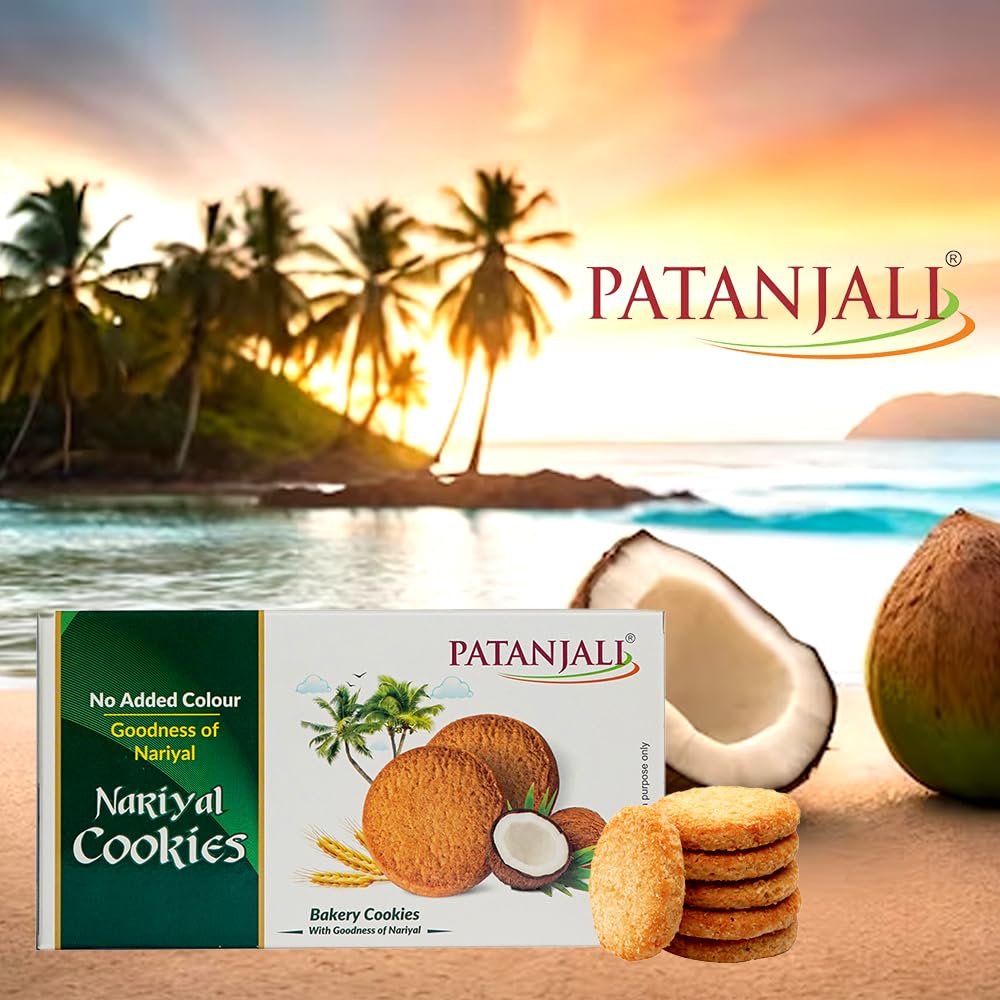 Patanjali Nariyal Cookies (Pack Of 3) - 200g