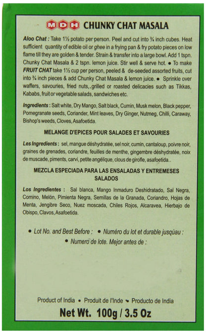 MDH Chunky Chat Masala 100 gms - Indian Spices
