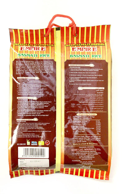 Shrilamahal Empire Basmati 10 lbs - Cooking Oil