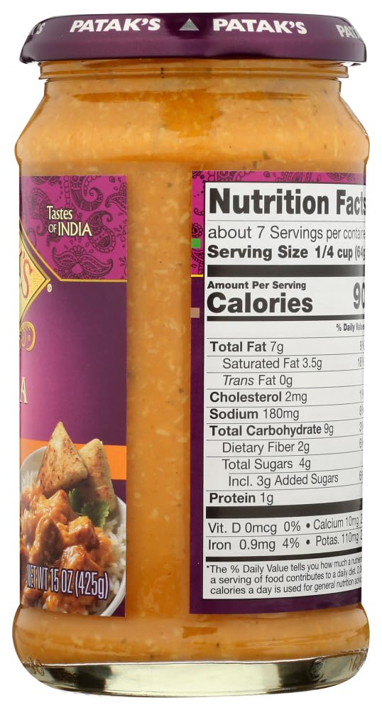 Patak's Korma Curry Cooking Sauce (Mild) - 15oz