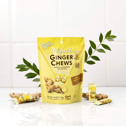 Prince of Peace Original Ginger Chews, 4 oz. Candied Ginger Natural Candy Pack 2 Pack