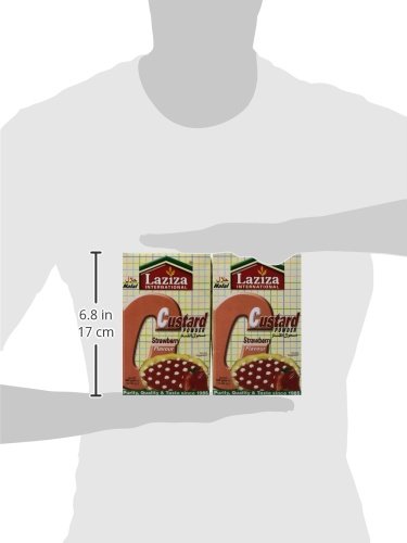 Laziza Custard Powder- Strawberry Flavor 300 gms - Indian Spices