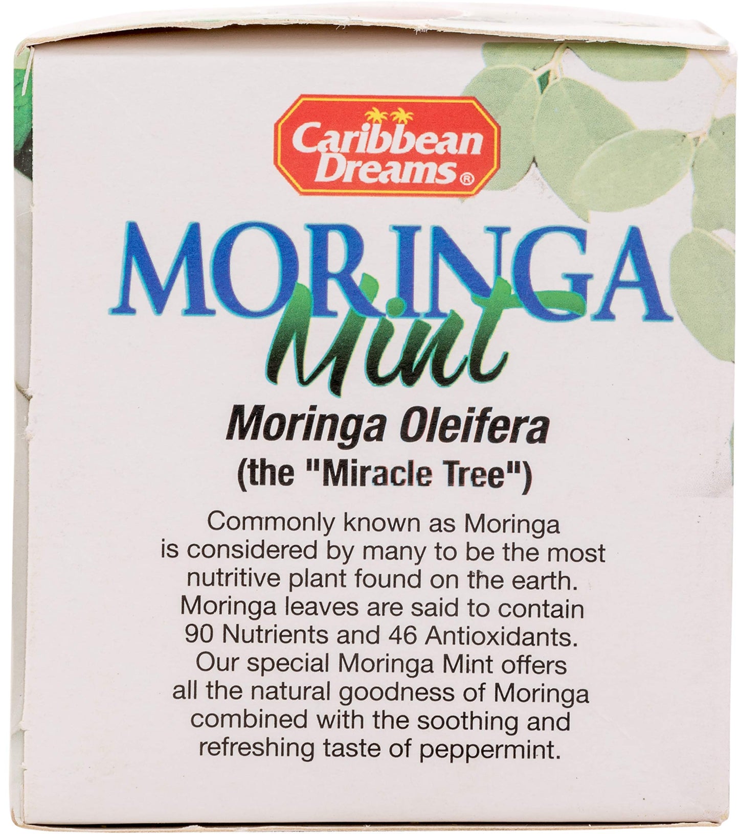 Caribbean Dreams Moringa Mint Natural Herbal Tea 20 Tea Bags