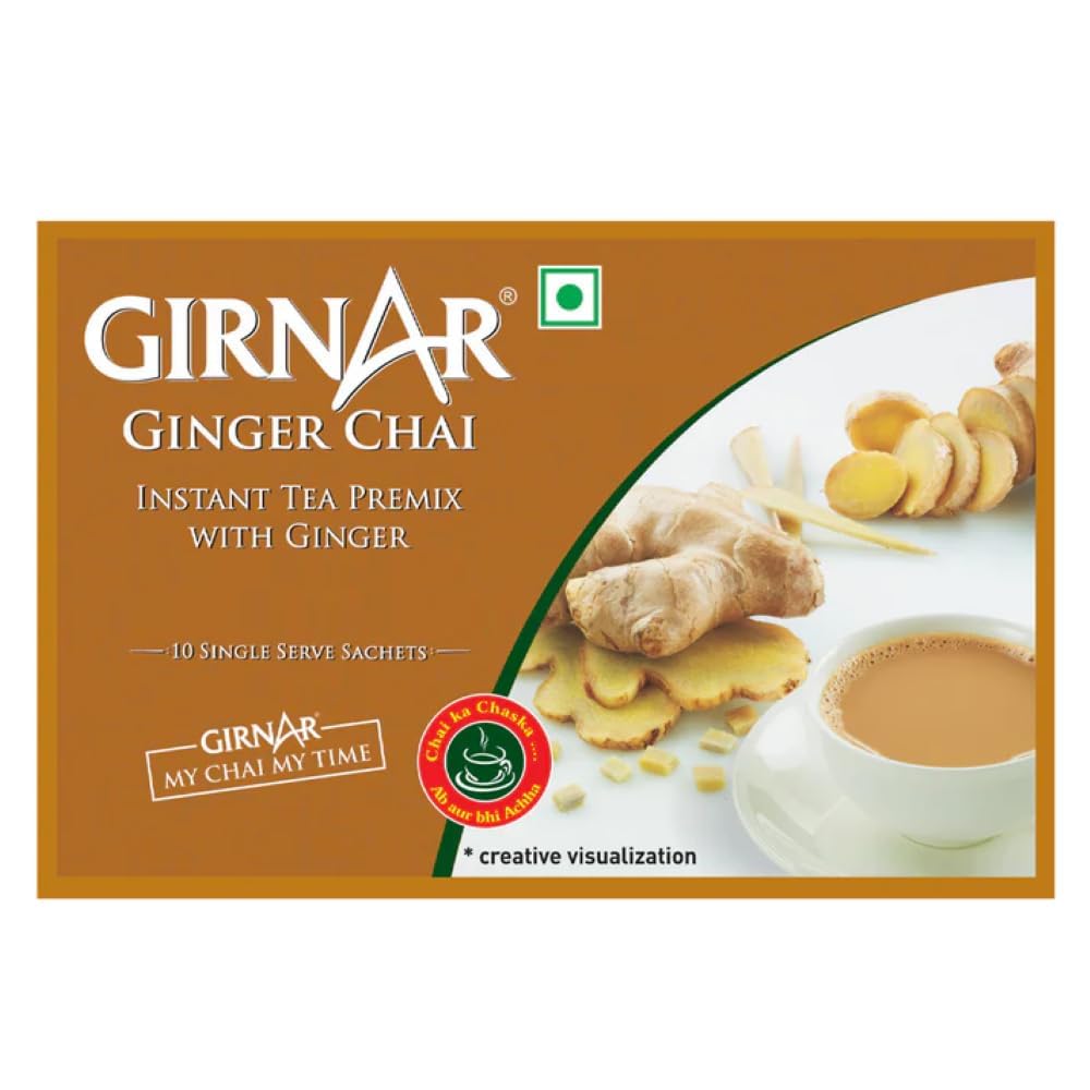 Girnar Instant Chai (Tea) Premix With Ginger 10 Sachet Pack