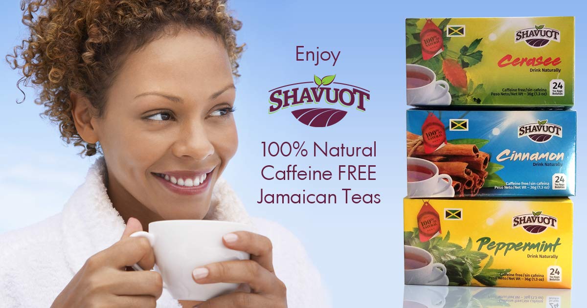 Shavuot 100% Natural Jamaican Cerasee Cinnamon Peppermint Tea 24 Bags (Pack of 3)