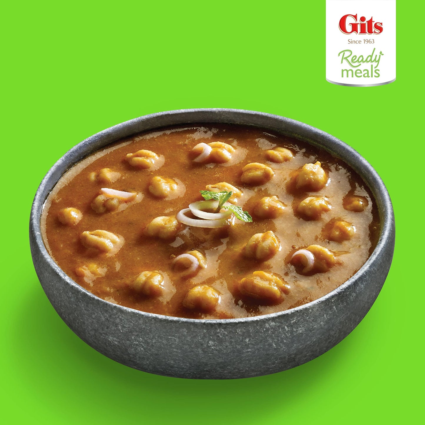 Gits Veg Biryani (long grain aromatic Indian Basmati rice) + Chickpeas masala (Chana Masala) Large Chickpeas cooked in a light Onion & tomato with mild spices. Microwave for 1-2 mins. Ready to Eat.