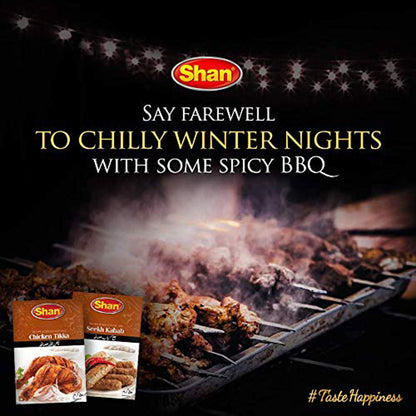 Shan Mutton Roast Recipe and Seasoning Mix 1.76 oz (50g) - Spice Powder for Mutton Roast with Mild Condiments - Suitable for Vegetarians - Airtight Bag in a Box