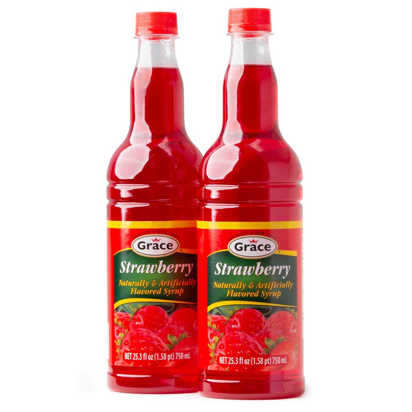 Grace Strawberry Flavored Syrup (2 Pack, Total of 50.6fl.oz)
