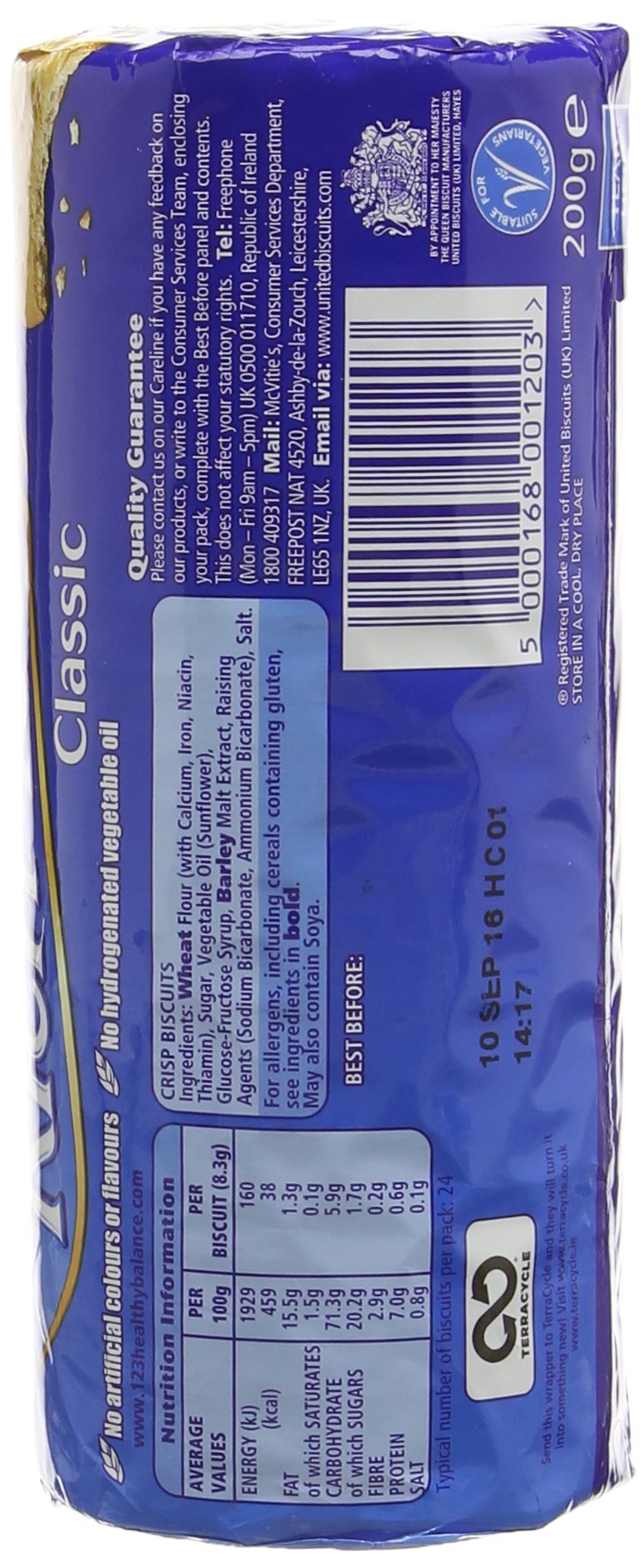 McVitie's Simply Classic Rich Tea Biscuits, 7.05-Ounce Package (Pack of 6)