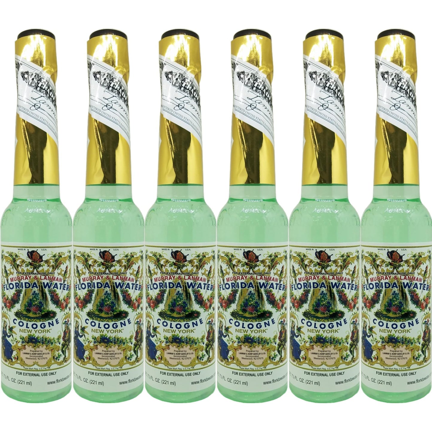 Lanman & Kemp Authentic Real Florida Water Cologne Florida Water Cologne 7.5 Oz - Six (6) Plastic Bottles - Bath & Shower