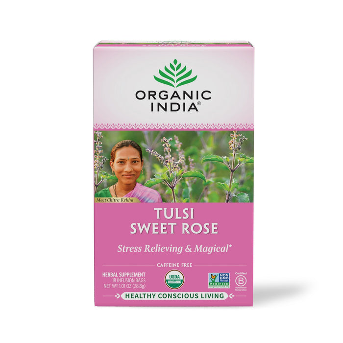 Organic India Tulsi Sweet Rose 18 infusion bags