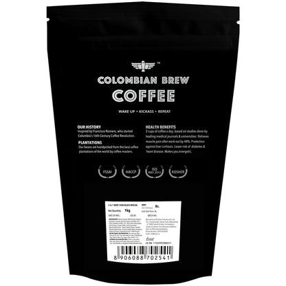 Colombian Brew Mint Chocolate Mocha Instant Coffee, No Sugar Vegan 1kg