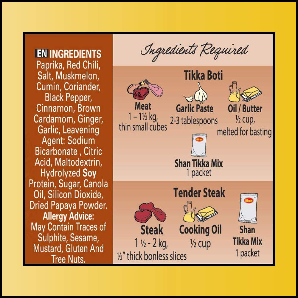 Shan Seasoning Mix For Tikka 100 gms - Shan Masala