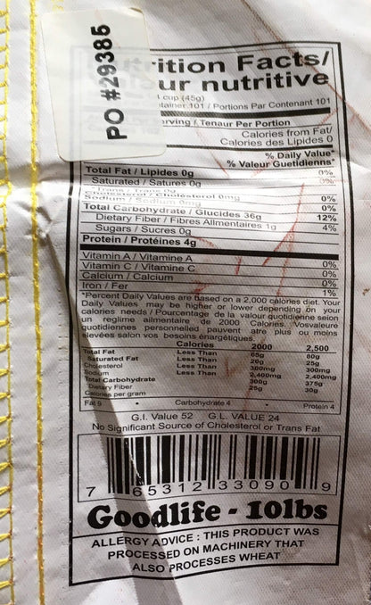 Good Life Low G. I. Rice Suitable for Diabetics - 10 Pound