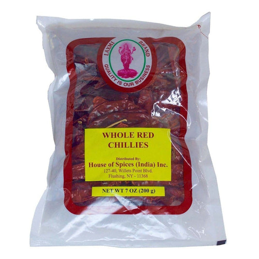 Laxmi Whole Red Chillies for Traditional Indian Cooking - 14oz