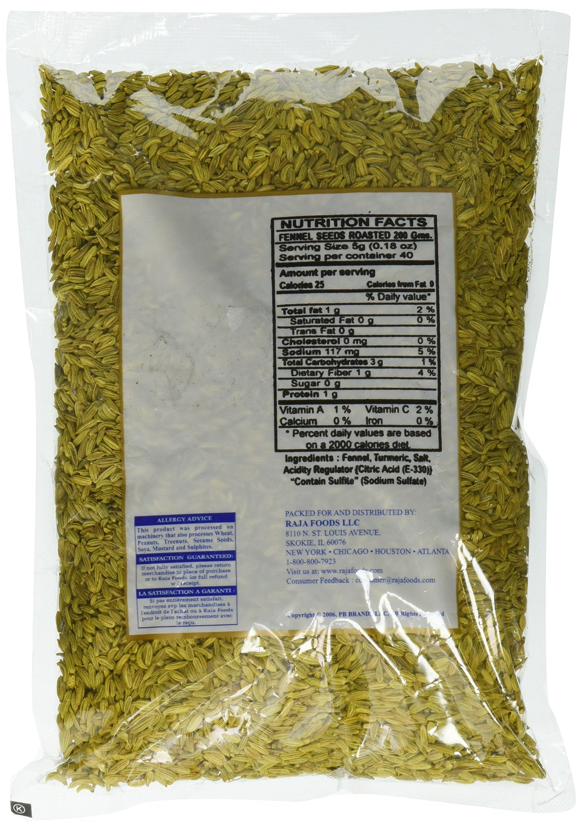 Swad Fennel Seeds-roasted 7 Oz - Food / Masala / Dal