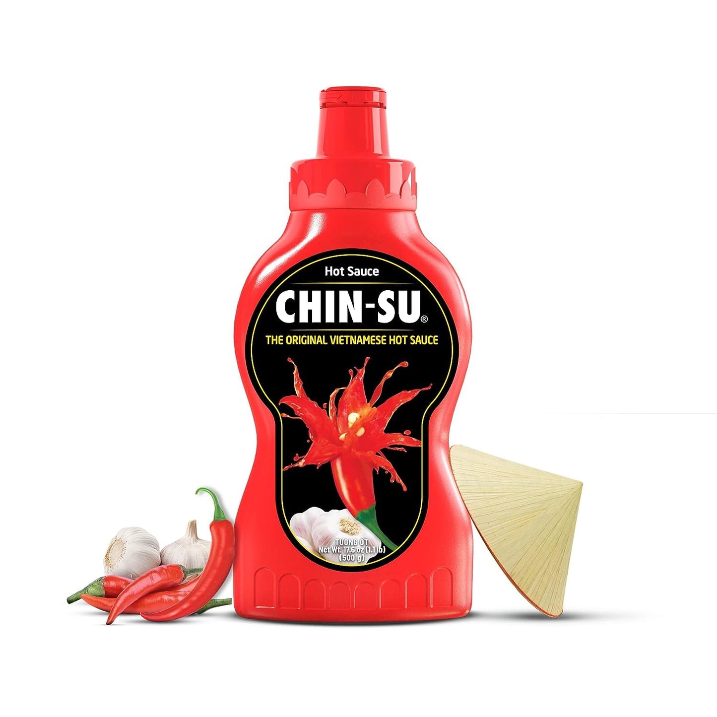 THE ORIGINAL VIETNAMESE HOT SAUCE, CHIN-SU Hot Chili Sauce, Gourmet Hot Sauce Bottle With Fermented Ripen Chili Peppers, An Unique Hot Sauce Taste To Amplify All Your Dishes (8.82 Ounce, Pack of 1