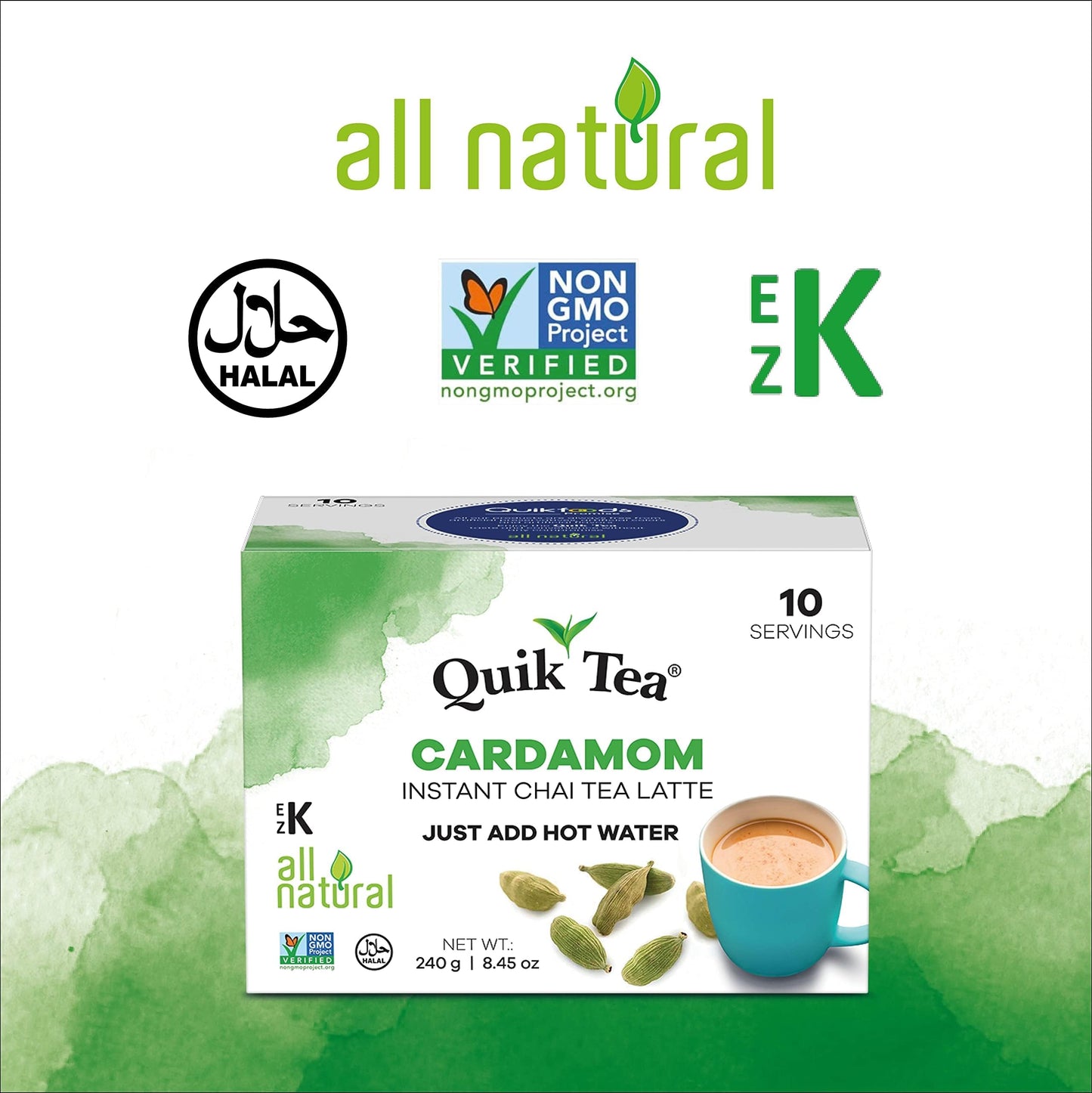 Quick Tea Cardamom Chai 10 pouches - Food / Masala / Dal