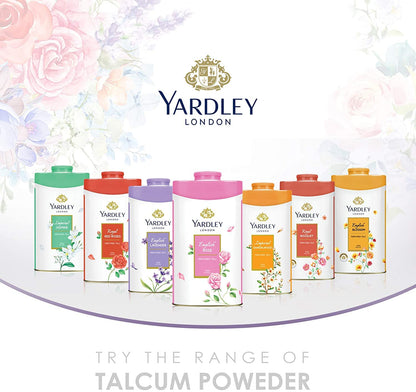 Yardley London Floral Talcum Powder, long lasting fragrance, sweat free, all day pleasant smell, 250gm x 3 (Lavender, Jasmine, Sandalwood) - Skin Care