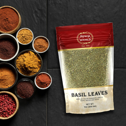 Spice World Basil Leaves 100 Gms - Ayurveda & Vitamins