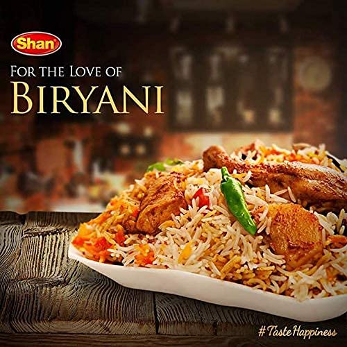 Shan - Bombay Biryani Seasoning Mix (60g) - Spice Packets for Spicy Meat Pilaf (Pack of 3)