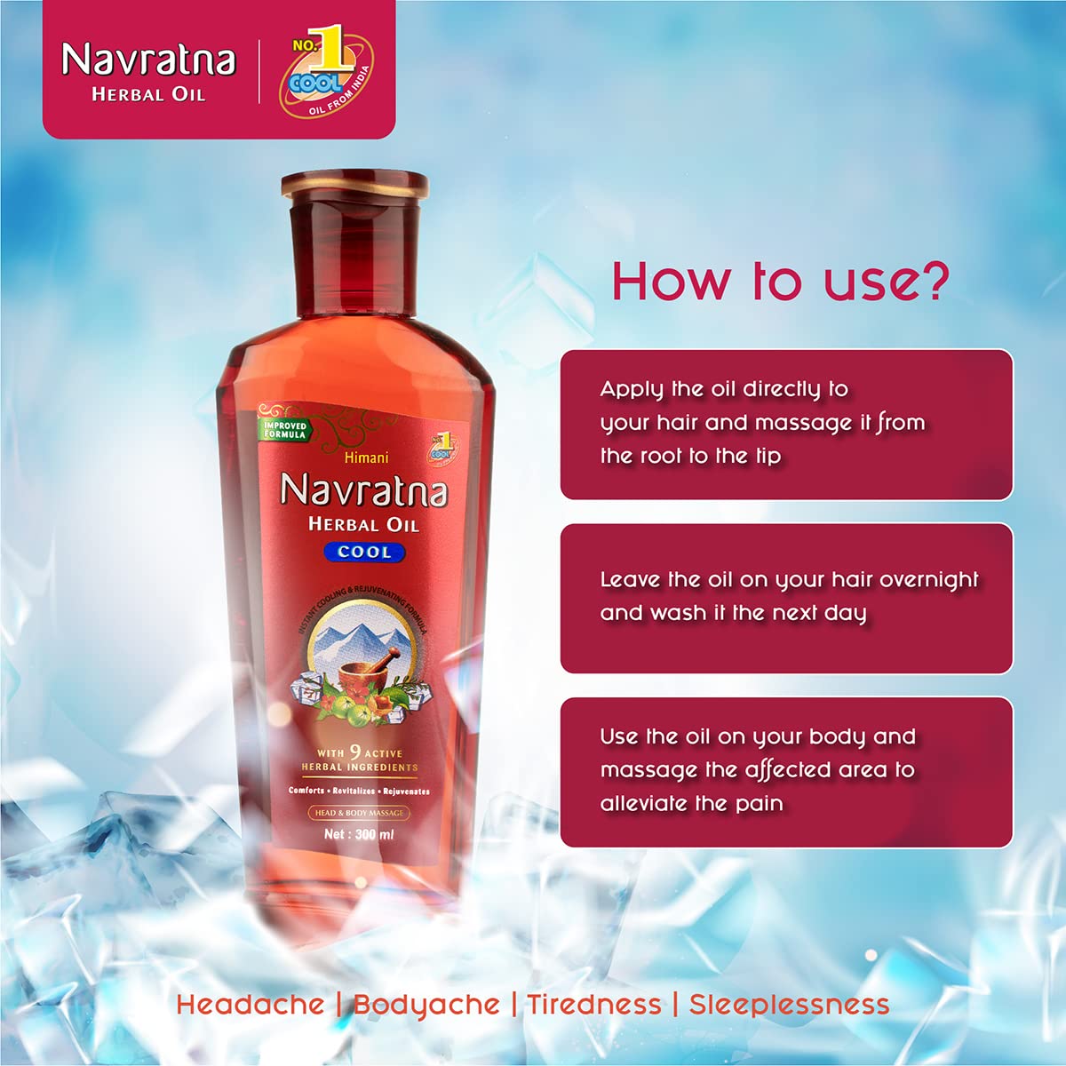 Emami / Himani Navratna Ayurvedic Herbal Hair (MultiPurpose) Oil 200ml by Himani