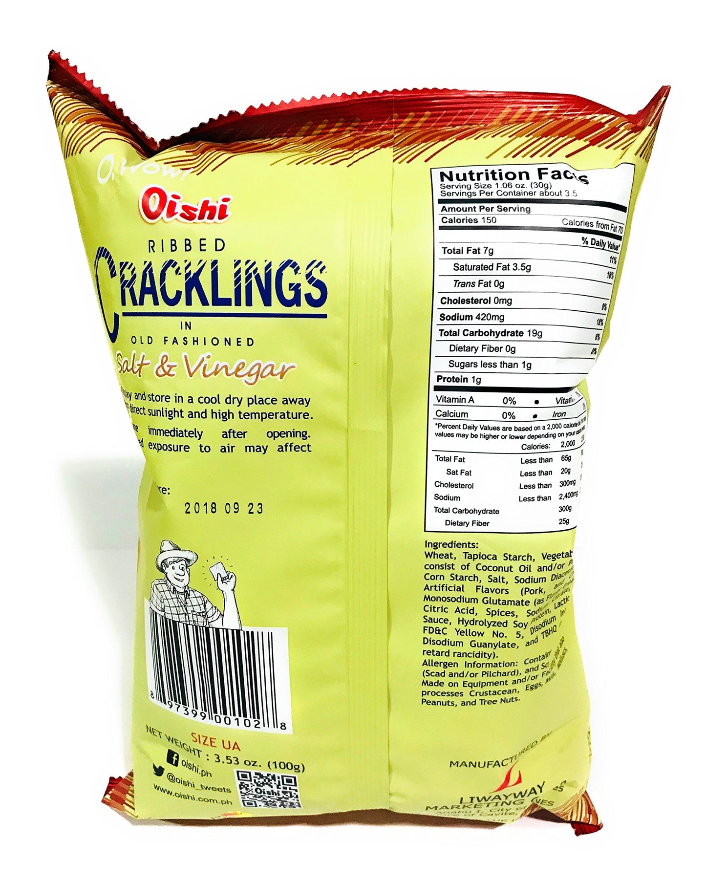 Oishi Cracklings (Beer Match) 90g, 3 Pack