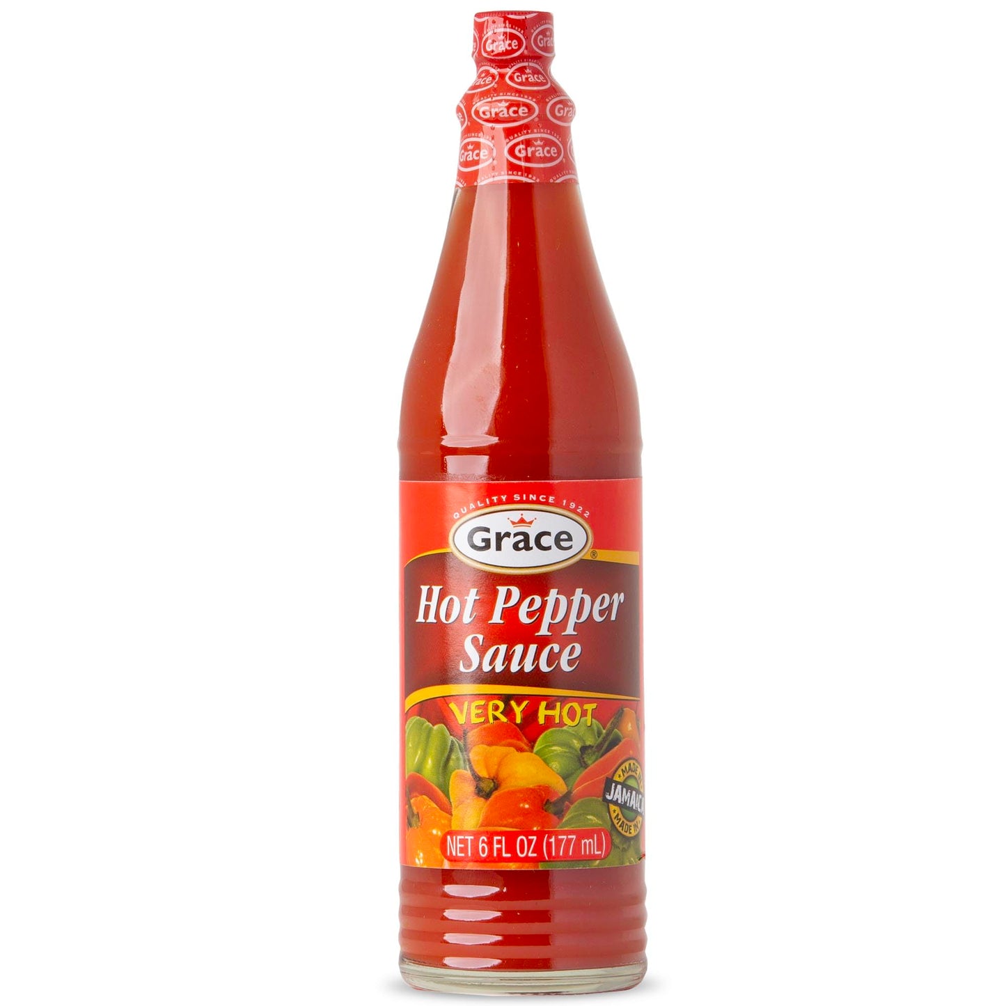 Grace Hot Pepper Sauce 6oz - 2 Pack Hot Sauce Bottles - Caribbean Hot Sauce - Jamaican Hot Sauce