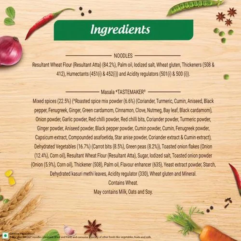 Maggi Masala Veg Atta Noodles 72.5 gms