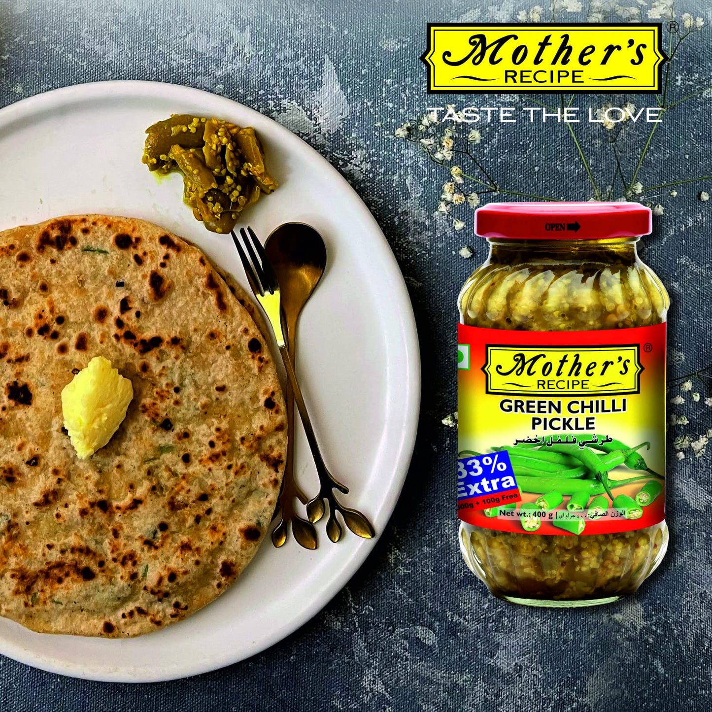 Mother's Recipe Green Chilli Pickle 500 gms - Indian Pickles