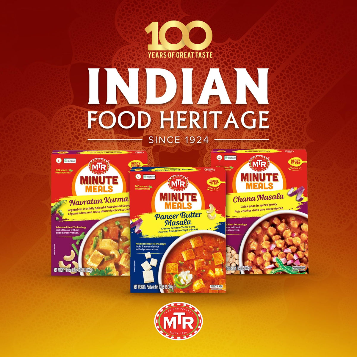 Mtr Ready To Eat Paneer Butter Masala 300 gms - Instant Meal