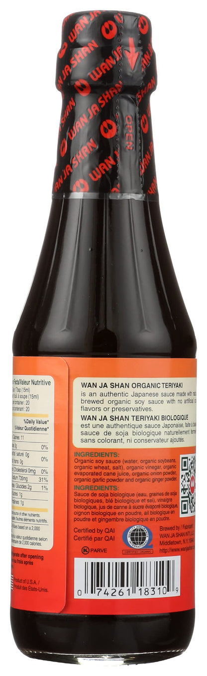 WAN JA SHAN Organic Teriyaki Sauce, 10 FZ