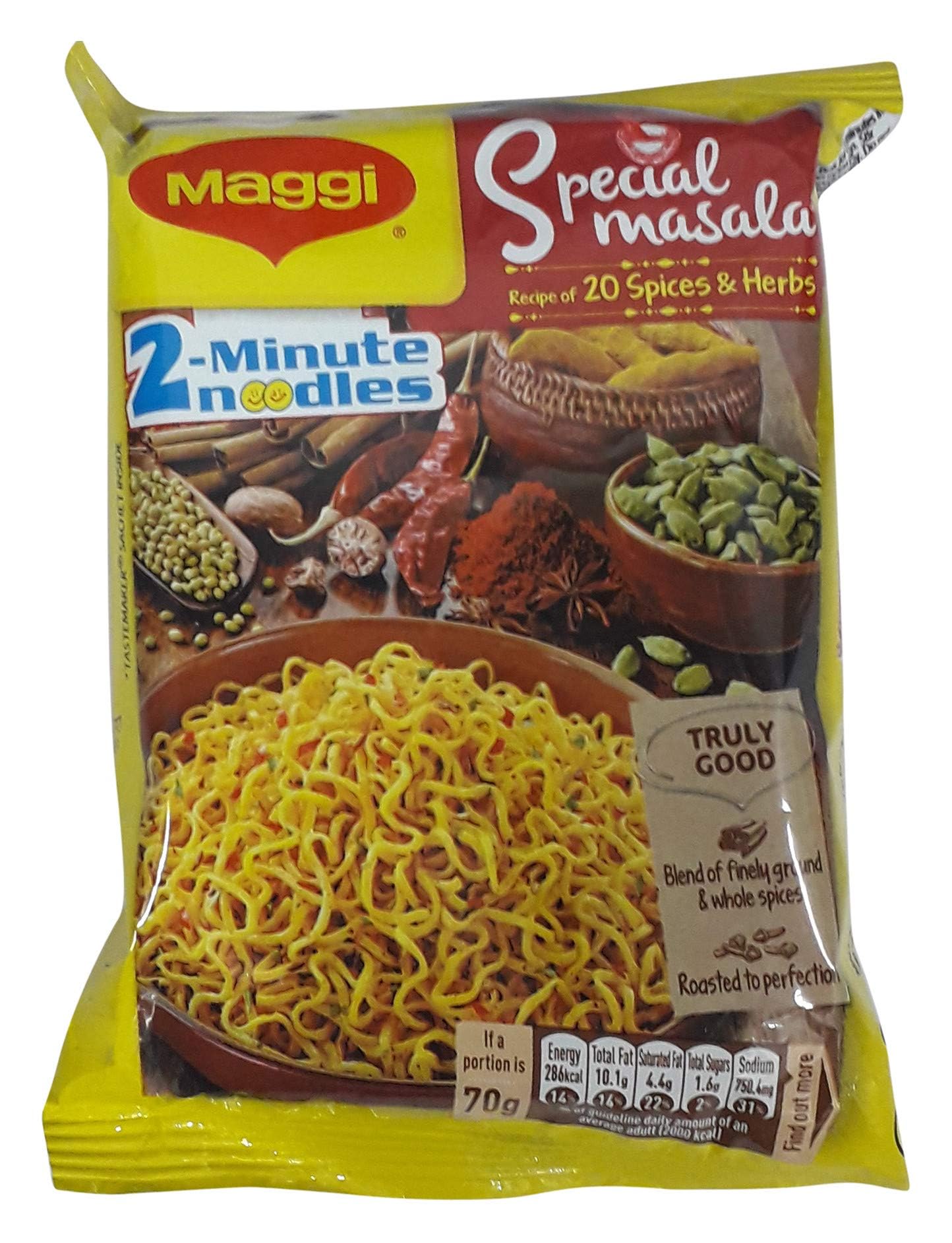 Maggi 2-Minute Special Masala Instant Noodles - 70 grams pack (2.46 oz) - (Vegetarian)