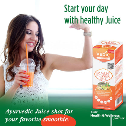 USDA Certified Organic Immune Power Juice 1000ML (1 Liter) 100% Organic - Ayurveda & Vitamins