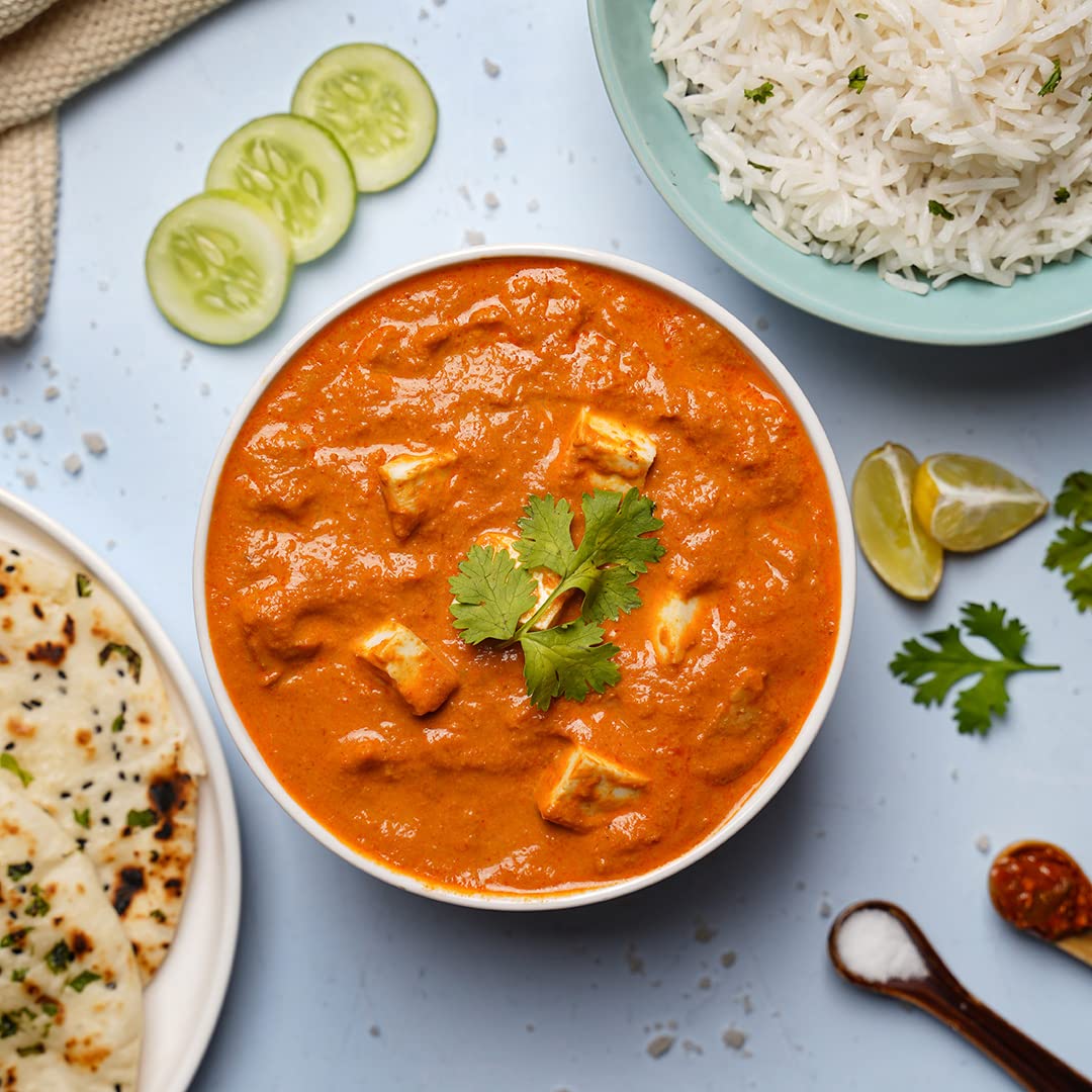 Ashoka Meals 1932, Vegetarian Tomato Cheese Curry, All-Natural, Ready to Eat Indian Meals, Authentic Paneer Makhani, Great for Offices, Healthy Work Lunch, No Preservatives, Pack of 1