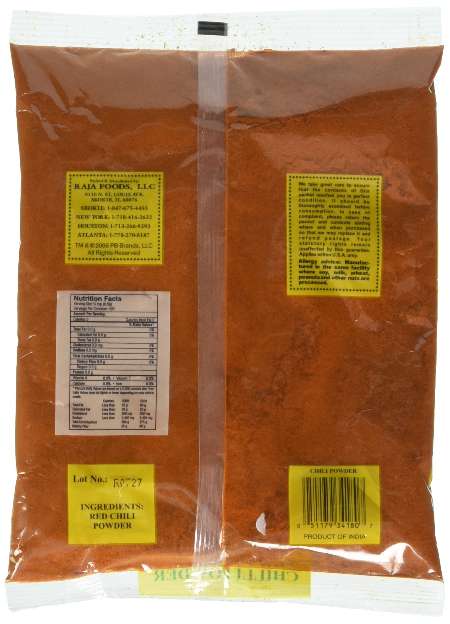 Swad Chilli Powder 400 gms - Indian Spices