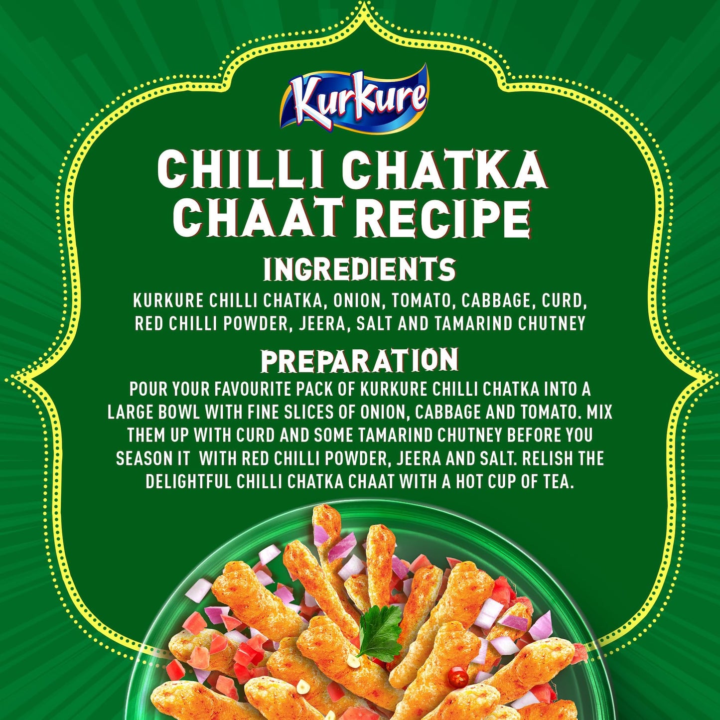Kurkure Chilli Chatka 90 gms - Indian Snack