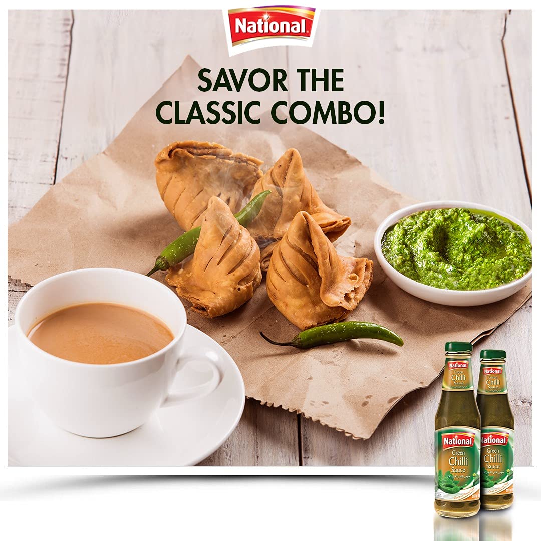 National Green Chilli Sauce 300 gms - Chutney Spread