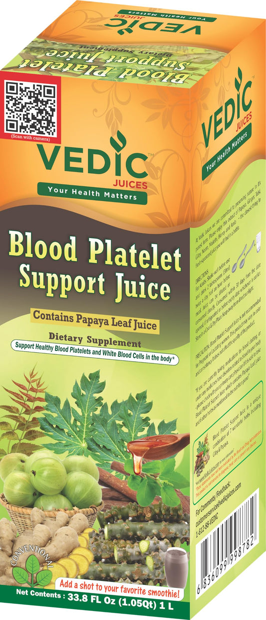 Vedic Papaya Extract Blood Platelet Juice - Supports Immune & Digestive Enzyme Health - 33.8oz, Ideal for Daily Use