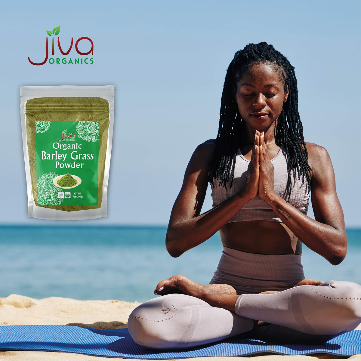 Jiva Organics Barley Grass Powder 200g (7 Oz)