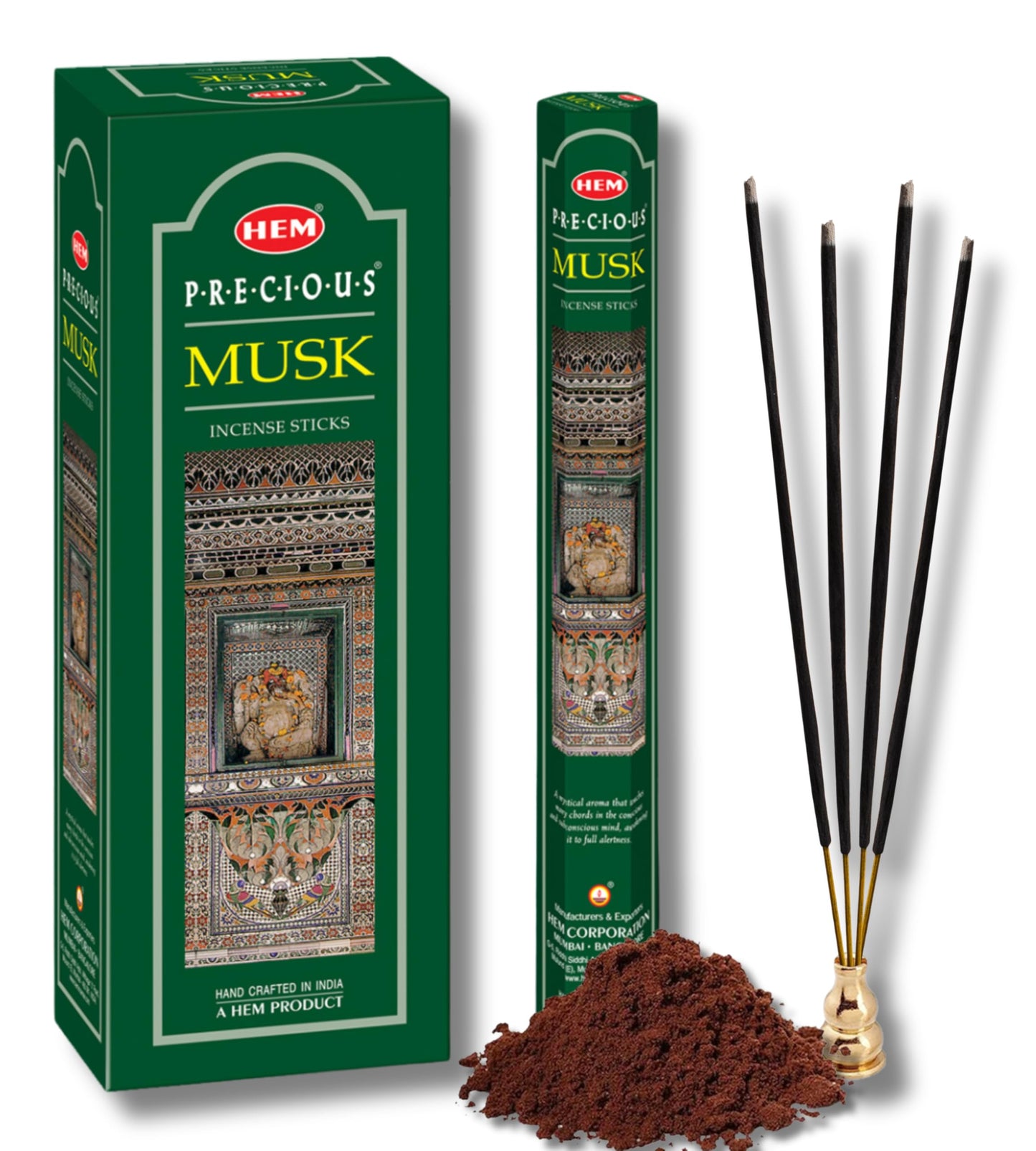 Hem Precious Musk Fragrance Incense Sticks, 120 Count