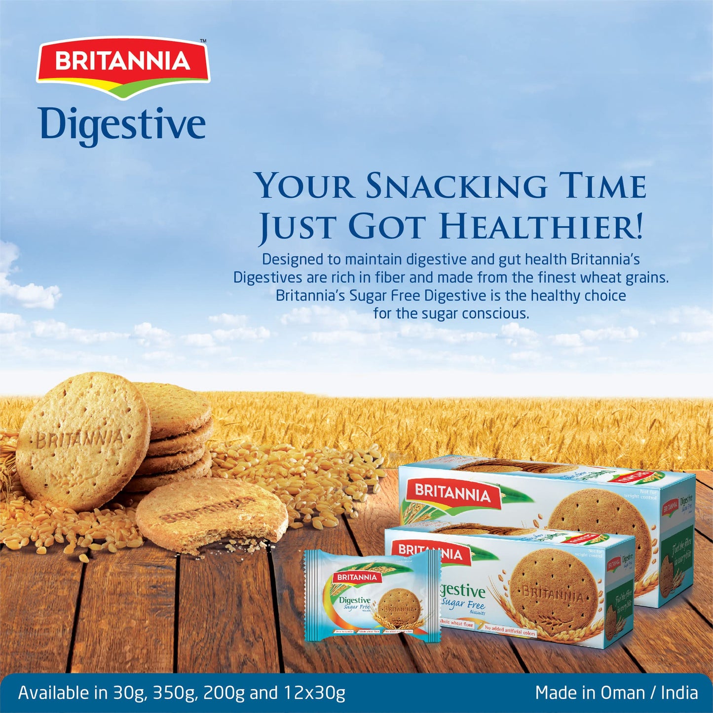 Britannia Digestive - Sugar Free Biscuits 350 gms