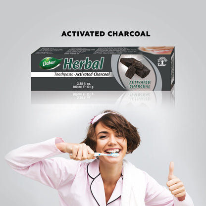 Dabur Herbal Activated Charcoal Toothpaste 100ml