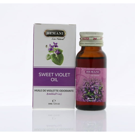 HEMANI Sweet Violet Oil 30mL (1 OZ) - Edible Food Grade Oil - Internal & External Use